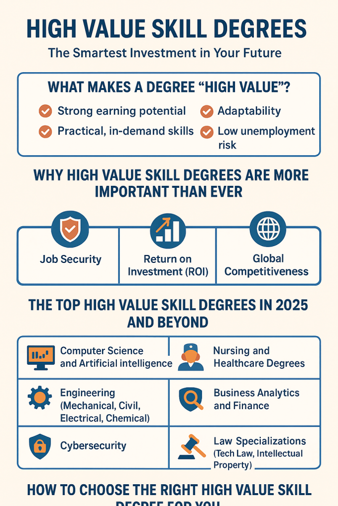 high value skill degrees