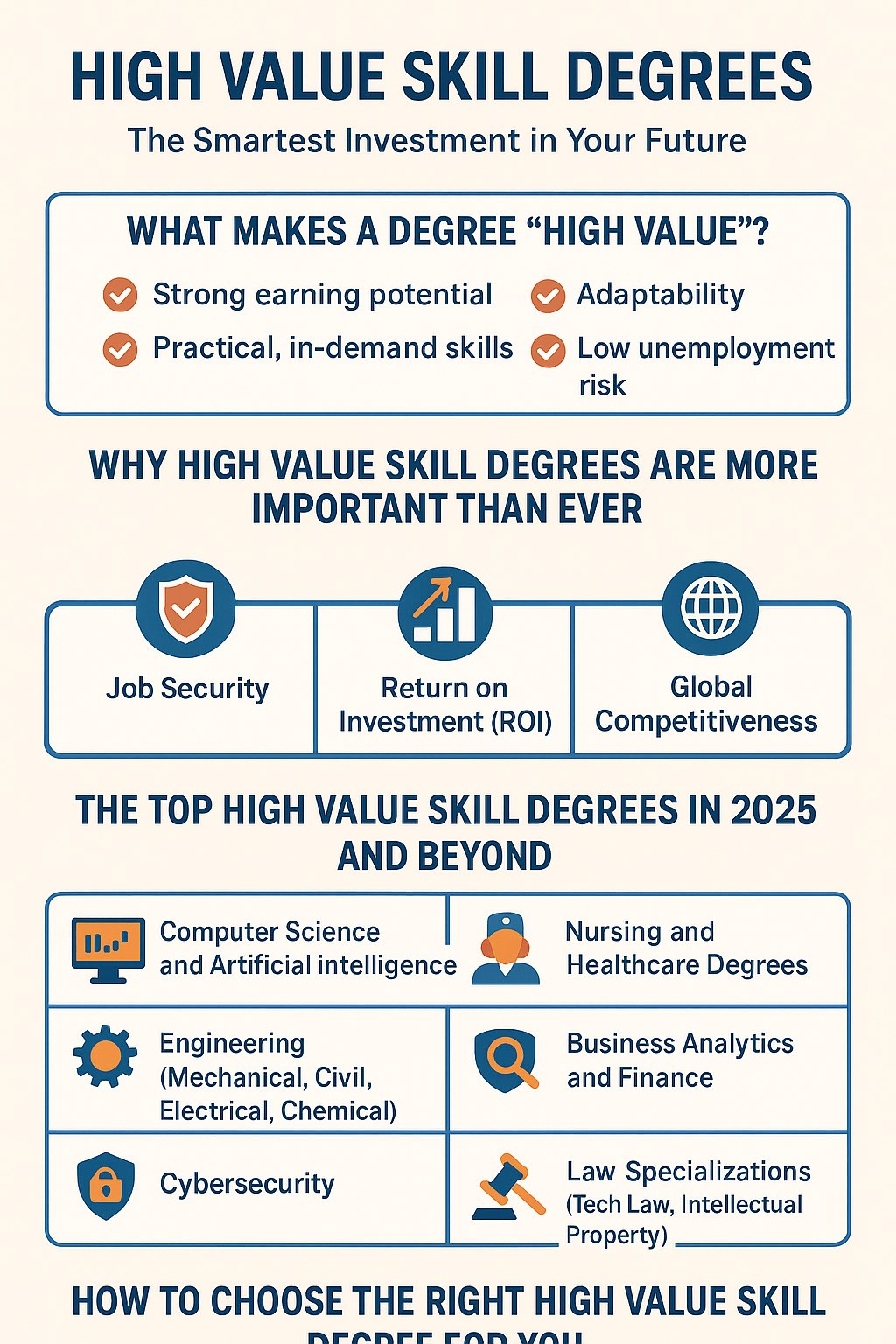 high value skill degrees