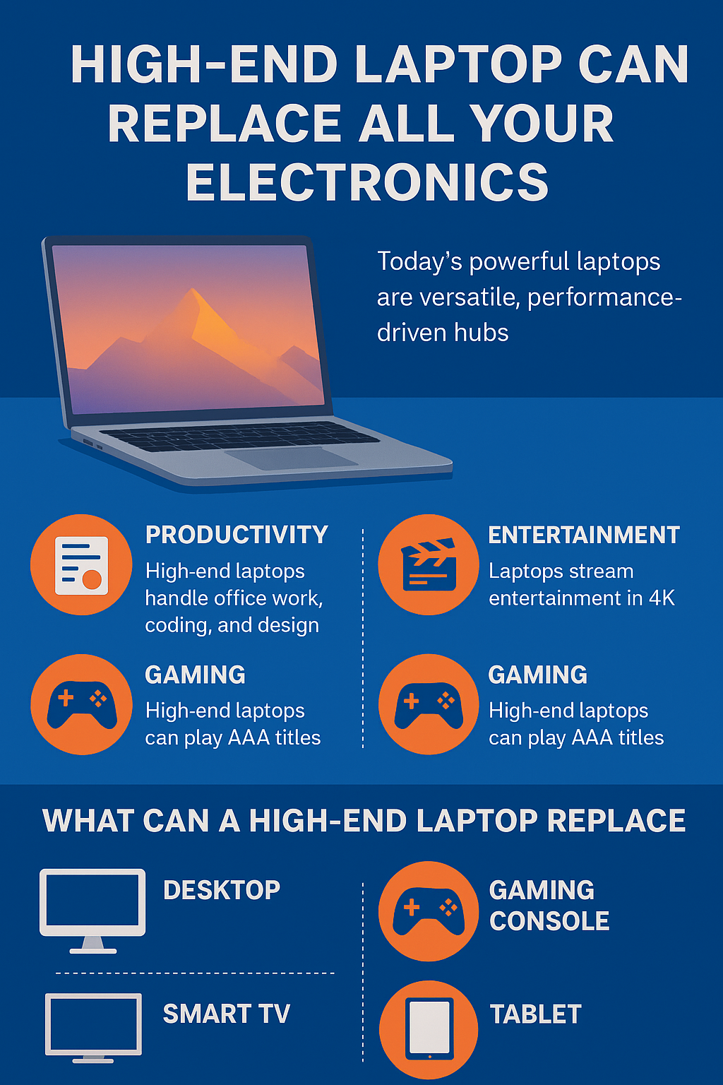 Discover how a high-end laptop can replace all your electronics