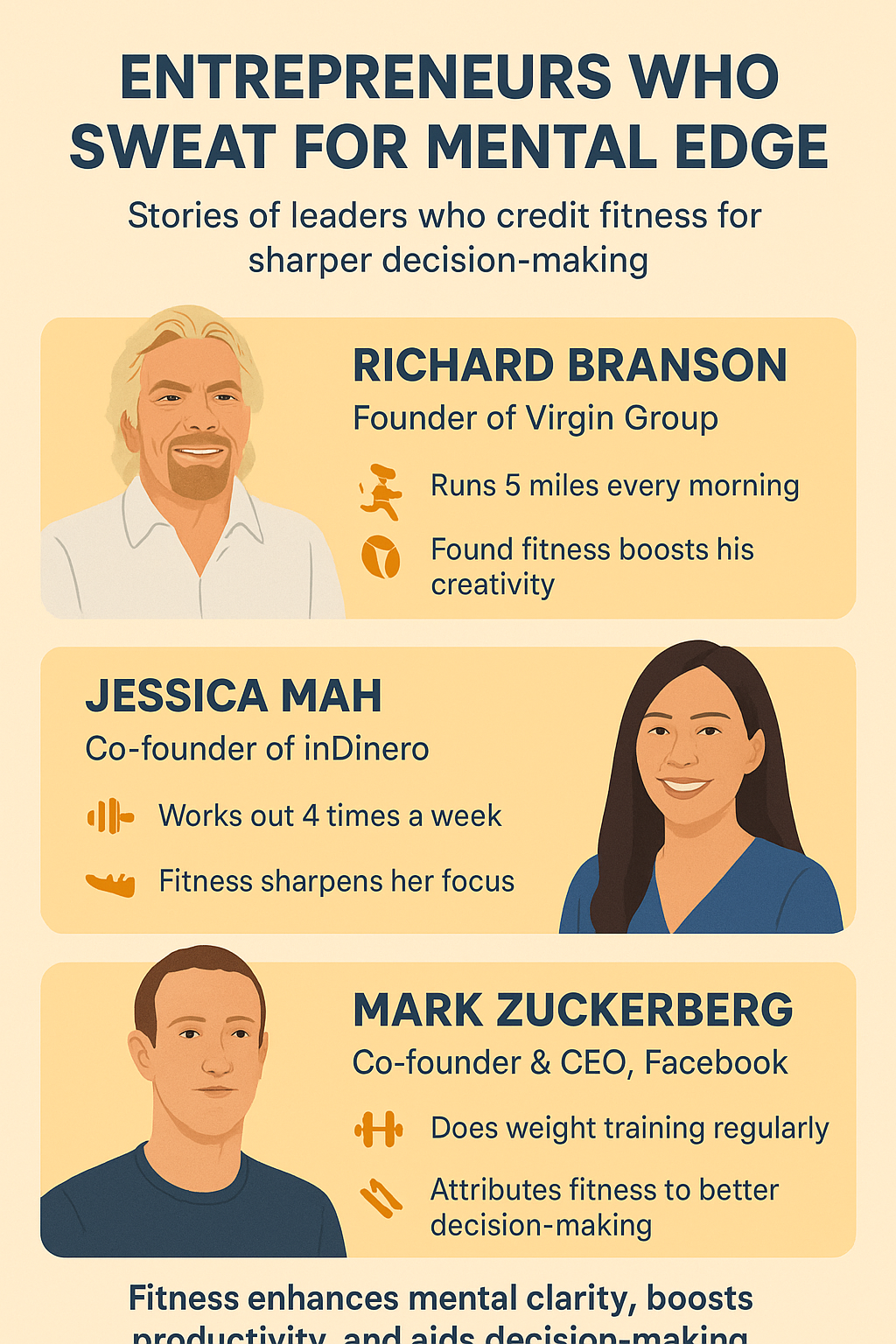 Discover entrepreneurs who sweat for mental edge to sharpen decision-making, boost focus, and manage stress.